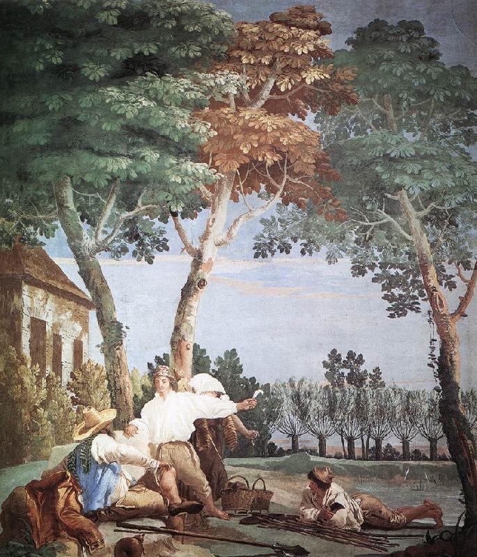 TIEPOLO, Giovanni Domenico Peasants at Rest r China oil painting art